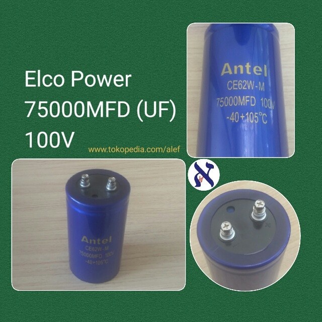 Elco Power 75000 MFD 100V Capasitor kapasitor 75000 uf