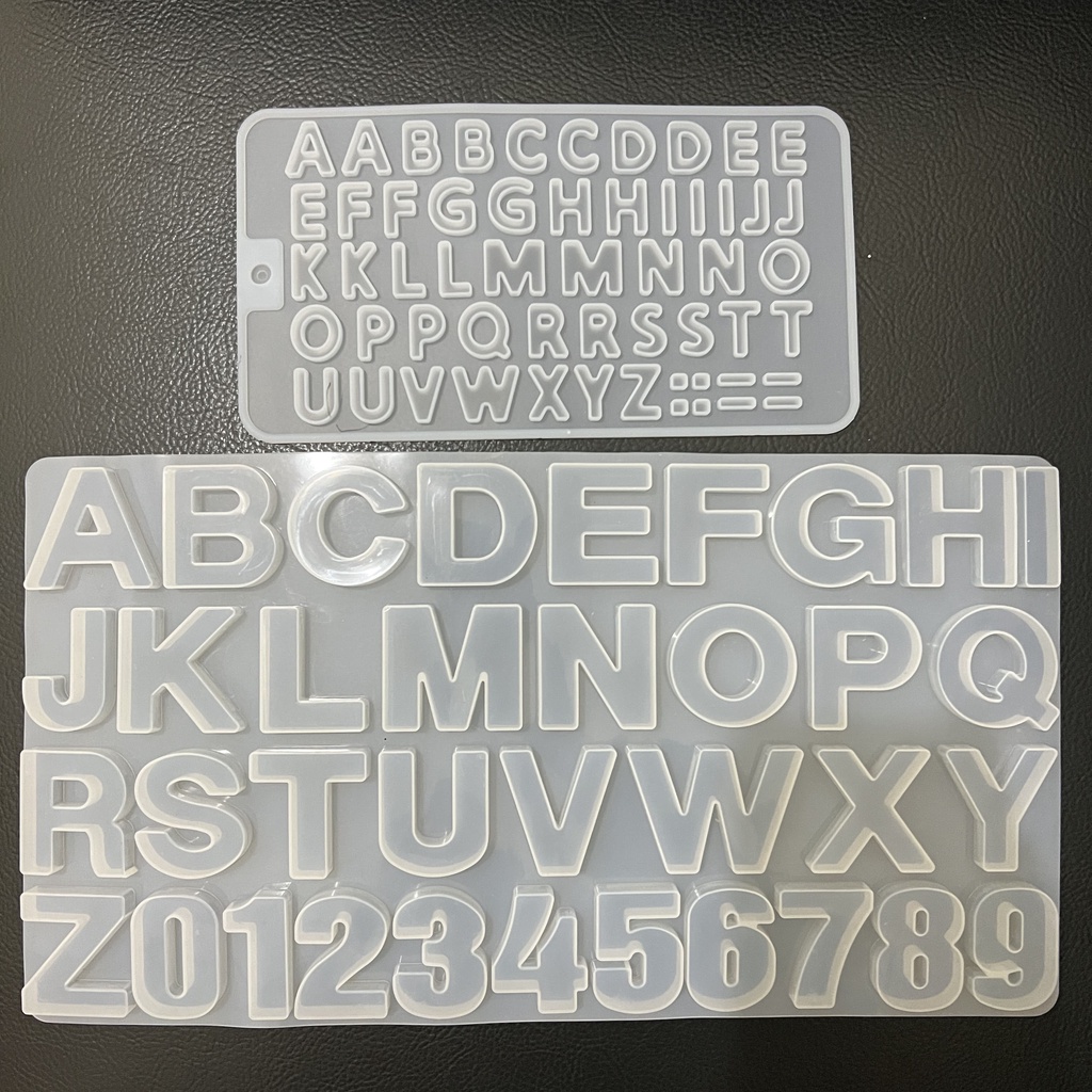 Cetakan Resin Huruf Alfabet BESAR Abjad Alphabet Word Tatakan Silicone Silikon Anti Lengket Wadah