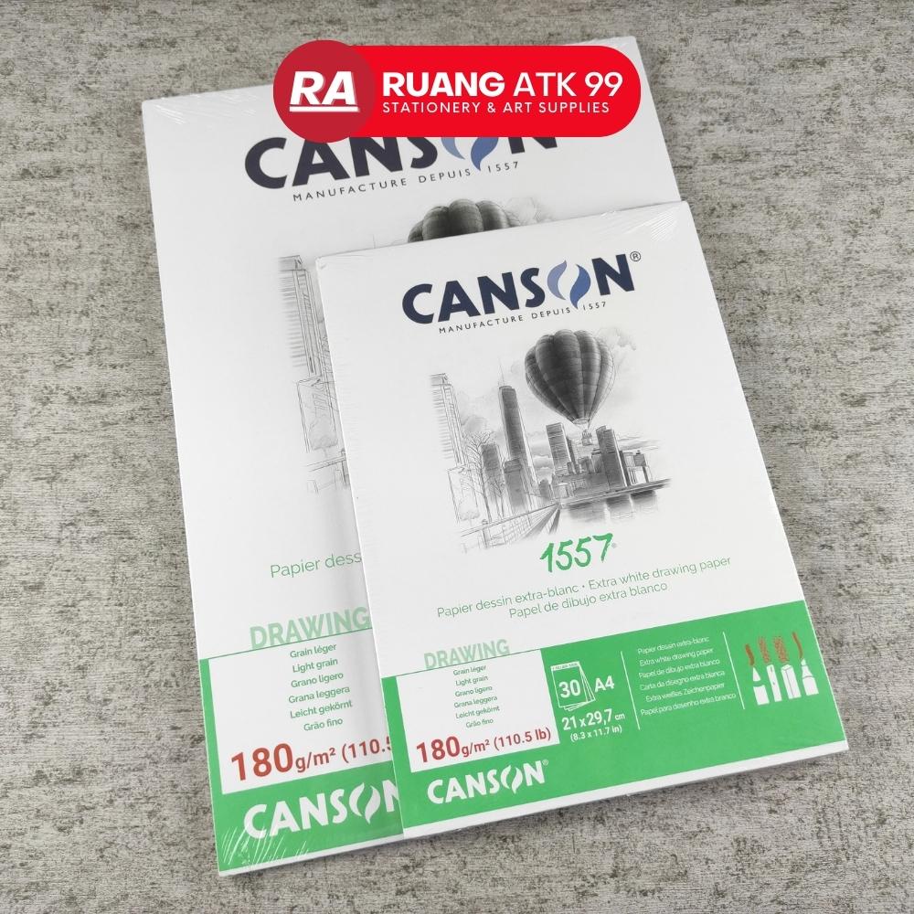 

Canson 1557 Extra White Drawing Paper Pad 180 gsm Buku Gambar Buku Sketsa Canson 1557 A3/A4