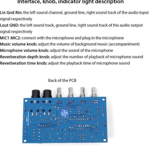 KIT ECHO MIC AUDIO REVERB XH-M173 PT2399 MICROPHONE