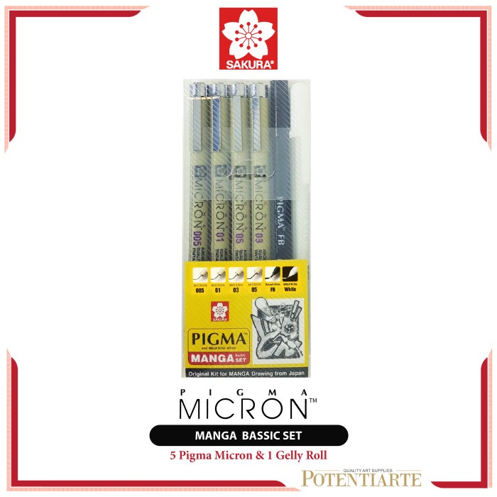 

Drawing Pen Sakura Pigma Micron Manga Basic Set