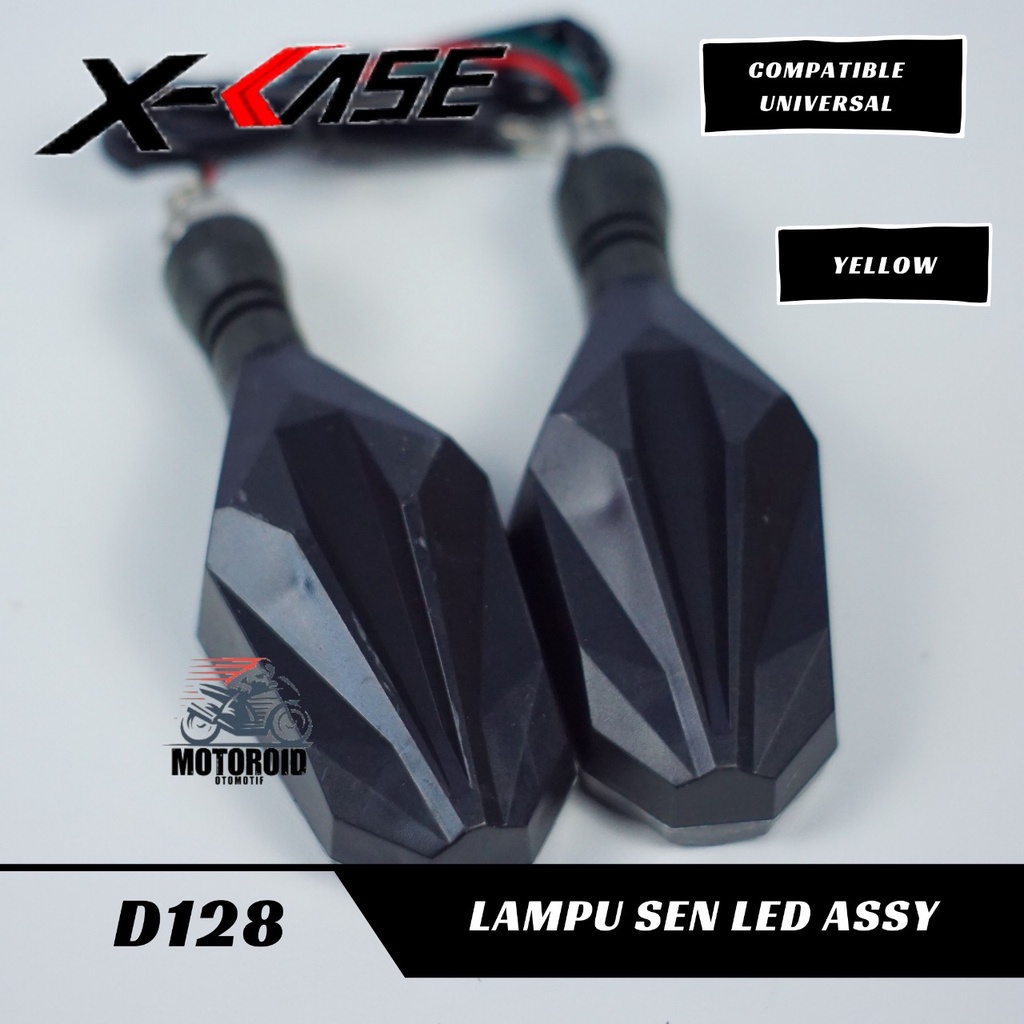 LAMPU SEN ASSY XCASE D128 UNIVERSAL AEROX VIXION CBR NINJA SEINJA SEN MOTOR 2 IN 1