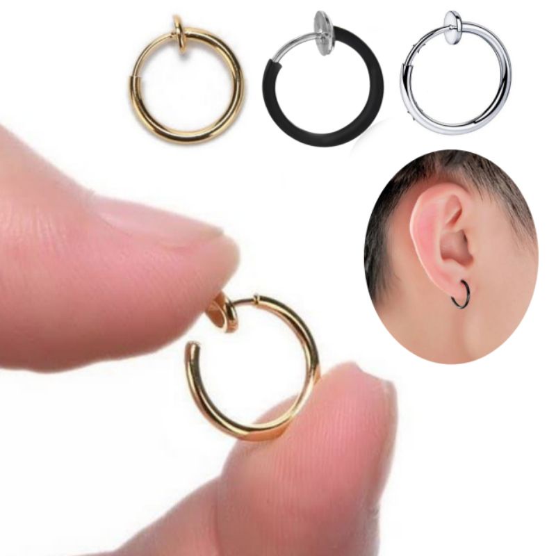 Anting Fake Anting Jepit Anting Tanpa lubang Pria Hits