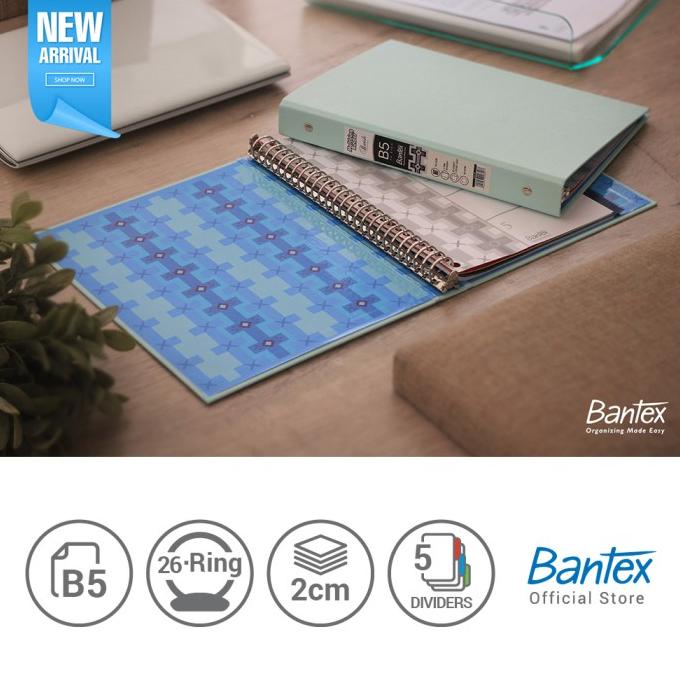 

Bantex B5 Multiring Binder - Cool Aqua - Batik Series (1 Pcs) #1336 76