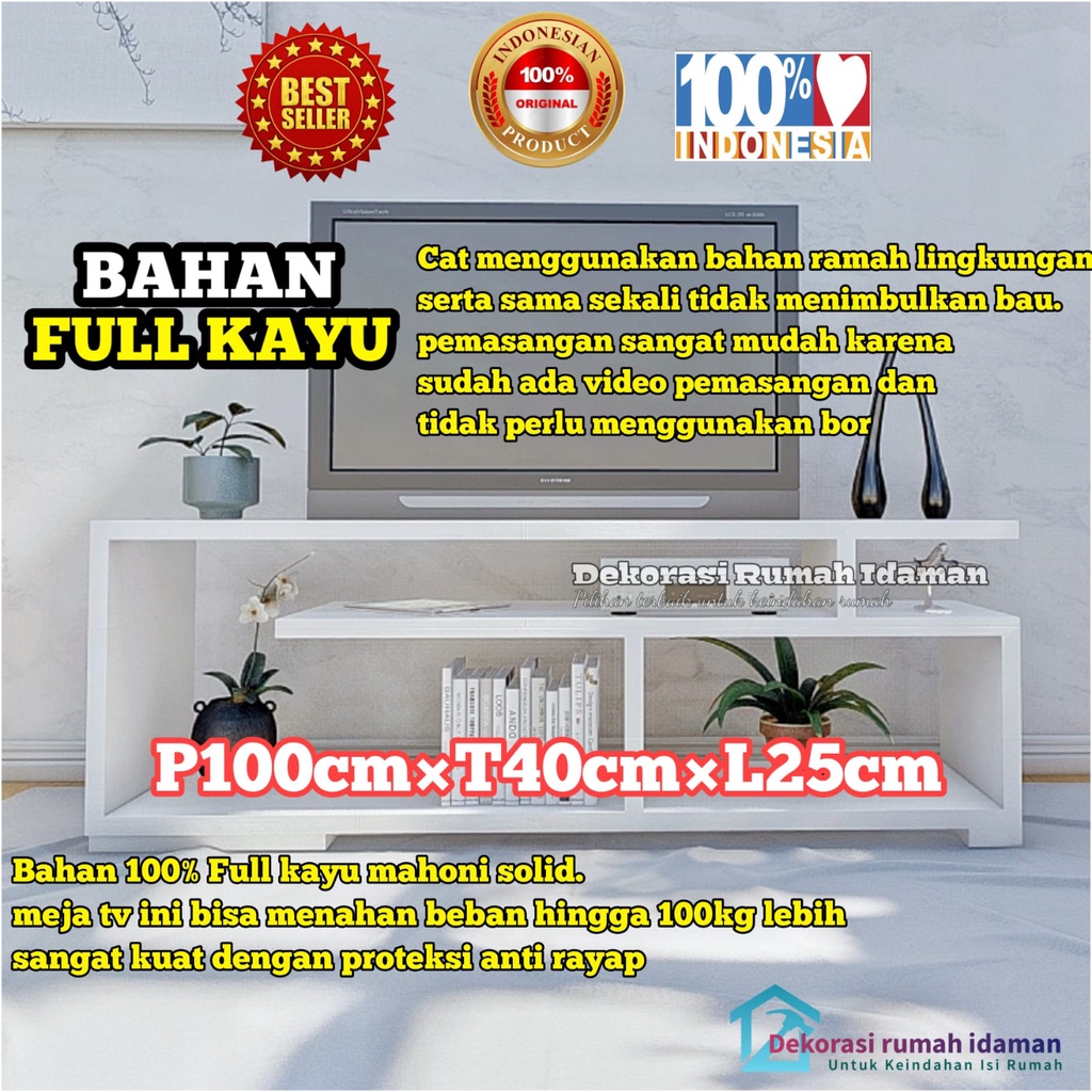Meja Bufet Tv Minimalis Rak Lemari Tv Kayu Modern Murah Susun Laptop Home Theater Serbaguna