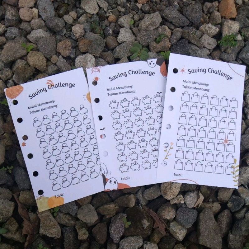

Saving Challenge A7 tantangan menabung binder versi Pig Seri A