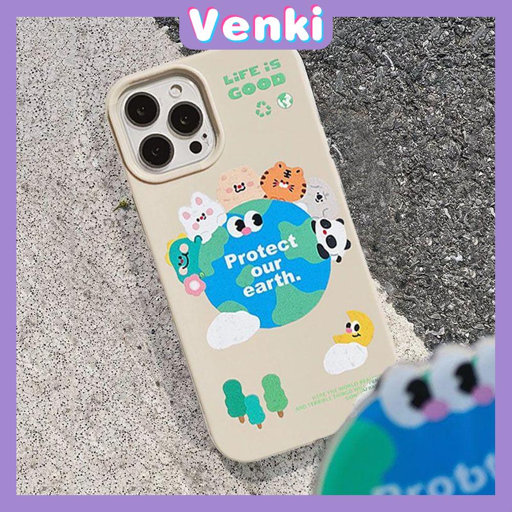 Case iPhone 14 Pro Max TPU Soft Case Cute Cartoon Earth Glossy Khaki Candy Case Camera Protection Shockproof For iPhone 14 13 12 11 Plus Pro Max 7 Plus X XR