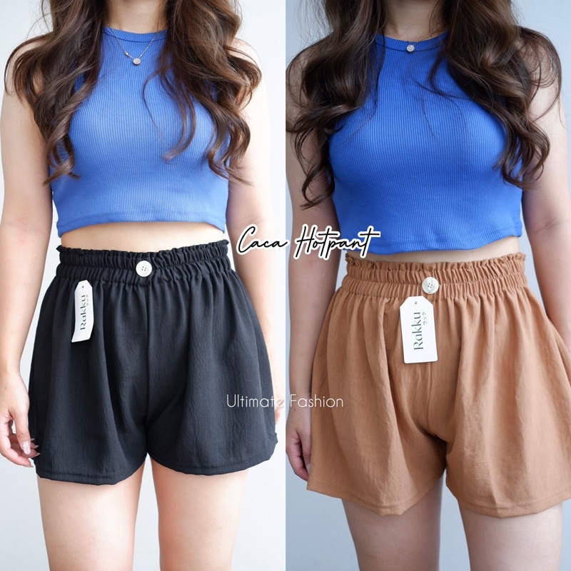Caca Hot Pant - Short Pants Crinkle - Hotpant Celana Pendek Wanita