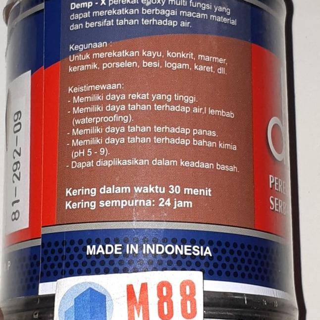 

Lem Epoxy DempX A + B = 200 gram Perekat Extreme DEMP-X DEMP X - Biru