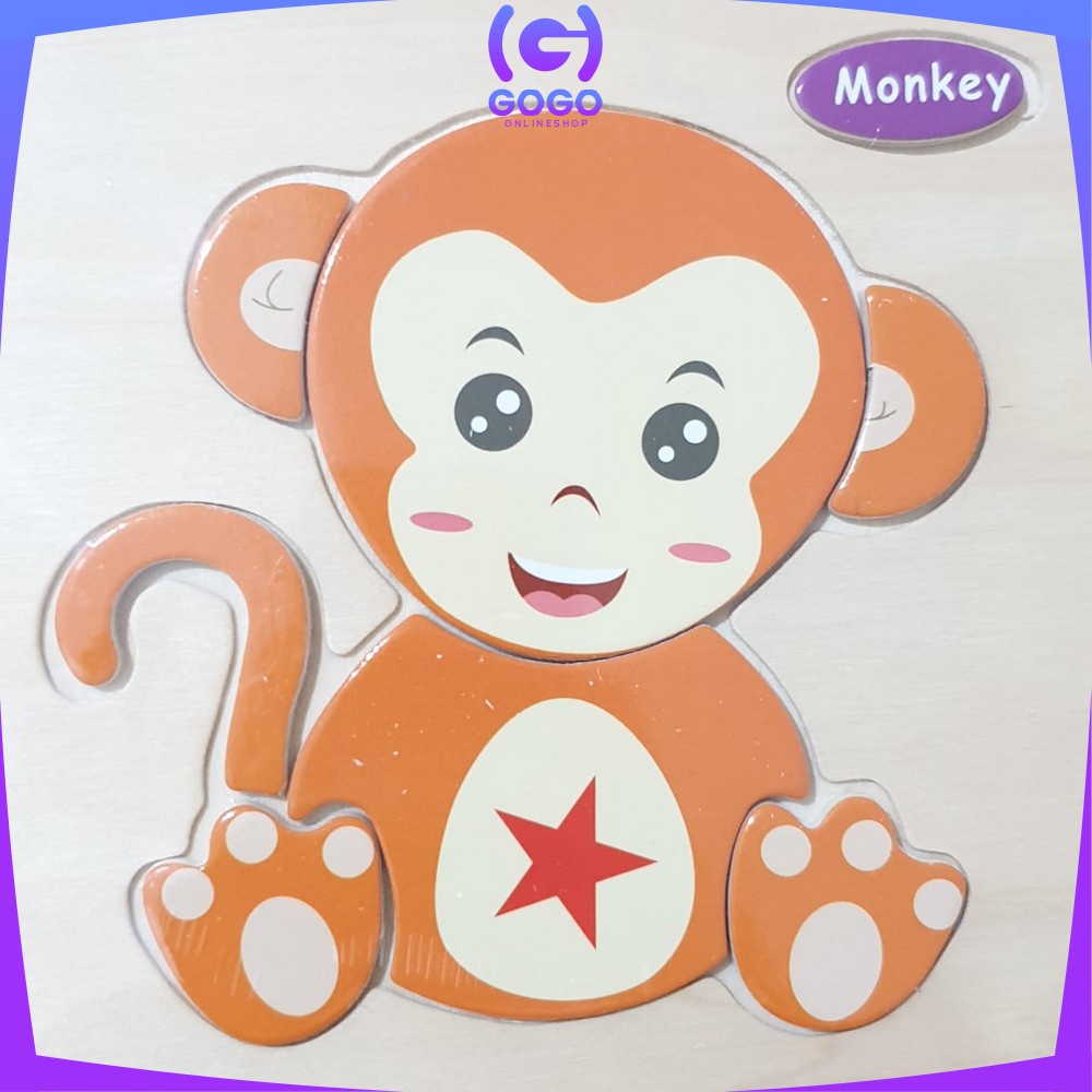 GOGO-M23 Mainan Puzzle Kayu Anak 3D Mainan Edukasi Puzzel Kayu Jigsaw Edukatif Lucu Murah Wooden Toys