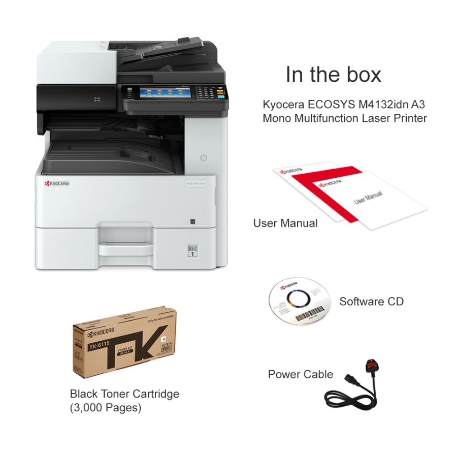 Mesin Fotocopy A4 A3 Kyocera ECOSYS M4132idn Garansi Resmi
