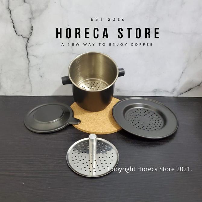 Vietnam Drip Hitam Sekrup 7Q Ulir Coffee Dripper Black Doff