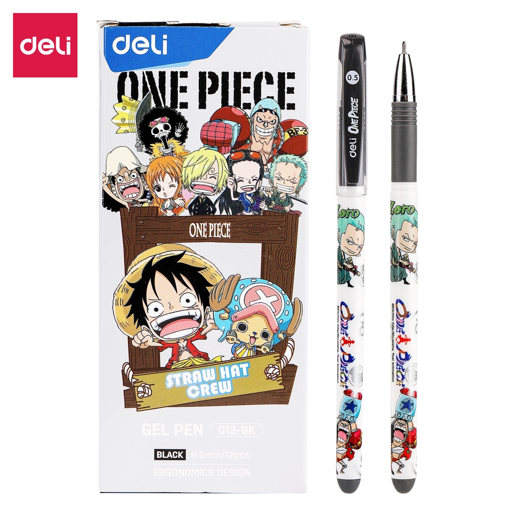 

Pulpen Deli One Piece G13 warna tinta Hitam Biru Ungu