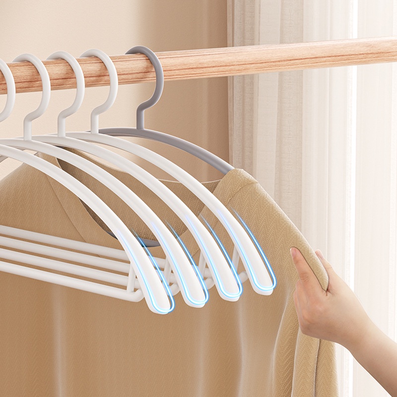 AVVET Hanger Plastik Setengah Lingkaran Gantungan Baju Warna Pastel Lucu Adjustable Hangers Clothes Jemuran Baju Celana Anti Slip Murah Import