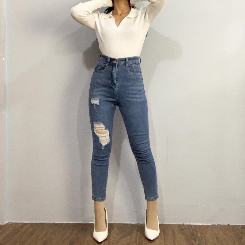 [LUXE.DLABEL] - E47 Jeans | Celana panjang Highwaist wanita Jeans import premium Jeans wanita polos ripped jeans High waist jeans wanita bkk Skinny Jeans High waist Baggy jeans Wideleg Jeans Kulot jeans Boyfriend jeans Wanita Kargo Jeans