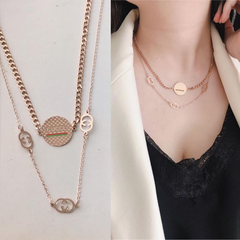 Kalung GG 2Layer Fashion Korea Titanium KS81