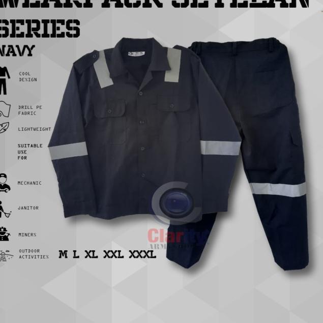 Wearpack Safety Setelan Scotchlite/Wearpack Potongan/Werpak Skotlet - Merah, L