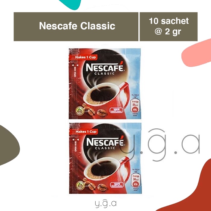 

Nescafe Classic Klasik Sachet (10 sachet @2gr)