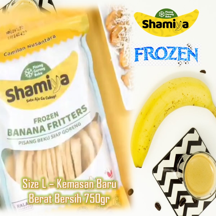 PAKET isi 5 pack - LAMPUNG - OFFICIAL PARTNER - FROZEN Pisang Goreng Kepok Shamiya - Ukuran 750 gr (