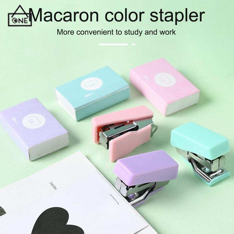 COD❤️stapler staple cute set Stapler Mini Set Staples Perlengkapan Kantor  Mengikat Logam Kreatif-A.one