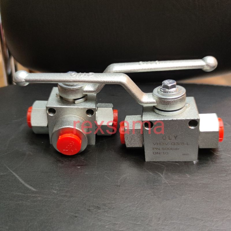 3/8 inch 3WAY BALL VALVE HIDROLIK HIGH PRESSURE L-TYPE OLY