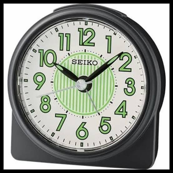 Jam Weker Beker Seiko Lumibrite Sweep QHE177 QHE177 Original - Hitam