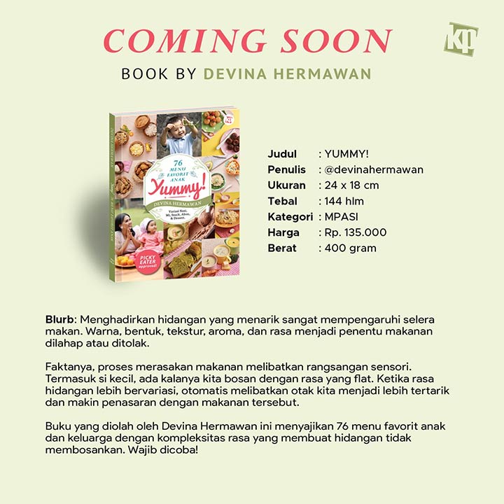 Yummy; 76 Menu Favorit  Anak - Devina Hermawan (BONUS 1 BUKU RESEP 30 Sarapan Praktis)