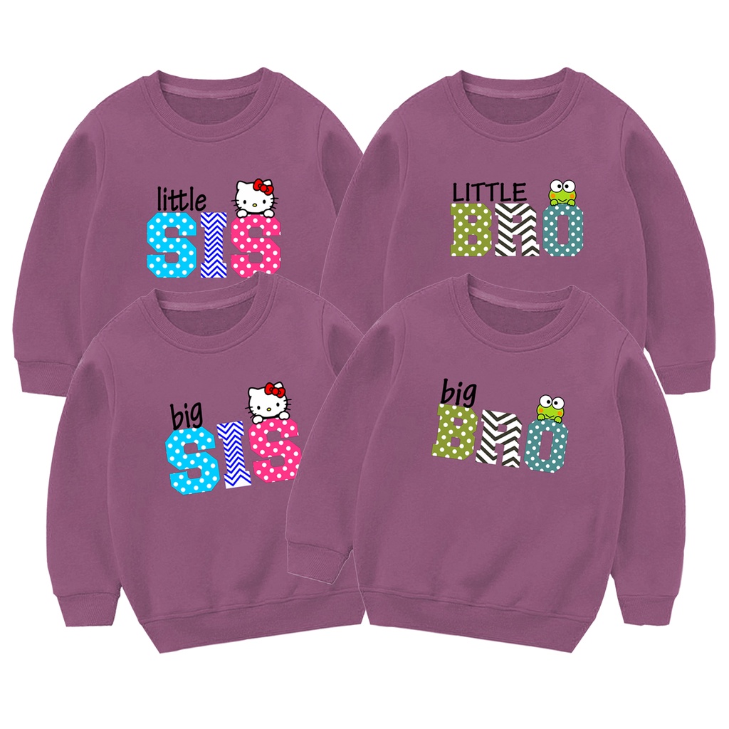 Sweater Anak Sweater Couple Sibling tee Series sweater kembar polkadot unik Distro 1-10 Tahun Laki Laki Perempuan Unisex Little Sister Big Sister Little Brother Big Brother kaos bro sis kaos brother sister Family Couple T-shirt Glory