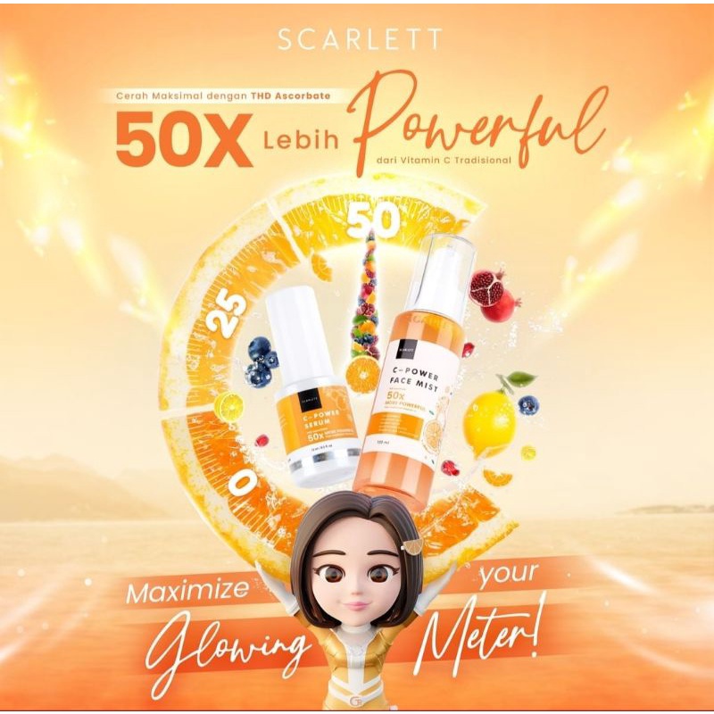 SCARLETT C POWER COMBO SERUM DAN FACE MIST