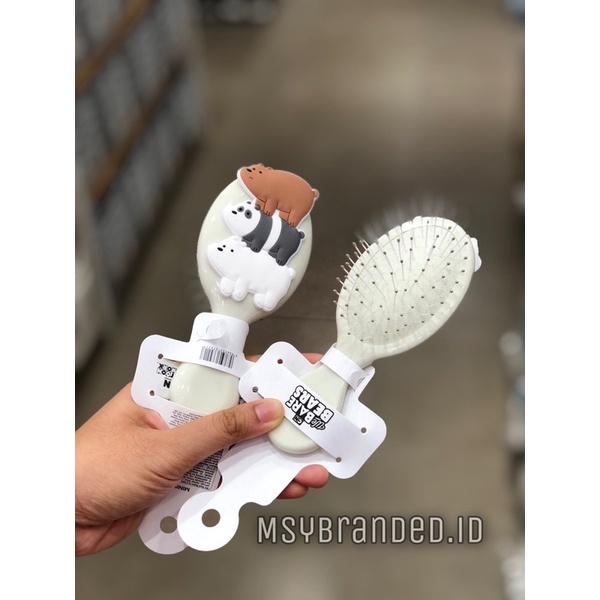MINI PADDLE BRUSH MINISO WE BARE BEARS COLLECTION SISIR RAMBUT HAIR BRUSH WBB