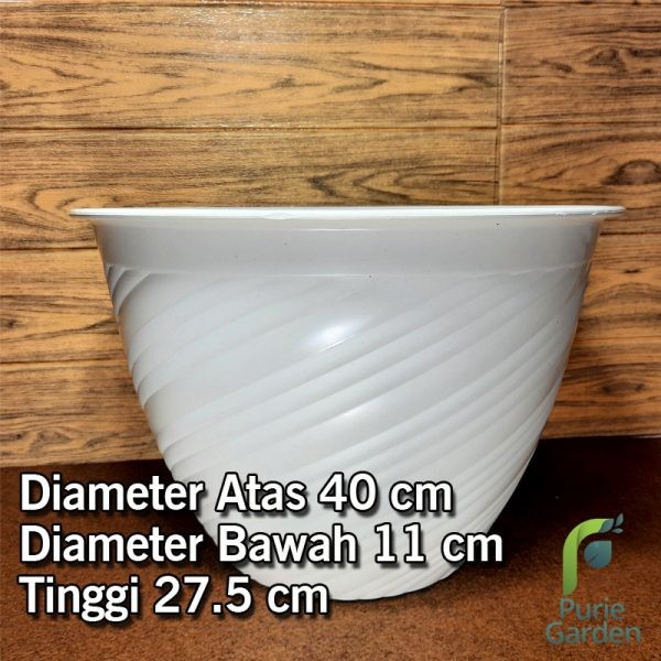 Pot Hias Bunga Tulip Galaxy Plast Tulip 40 Putih PG KDR