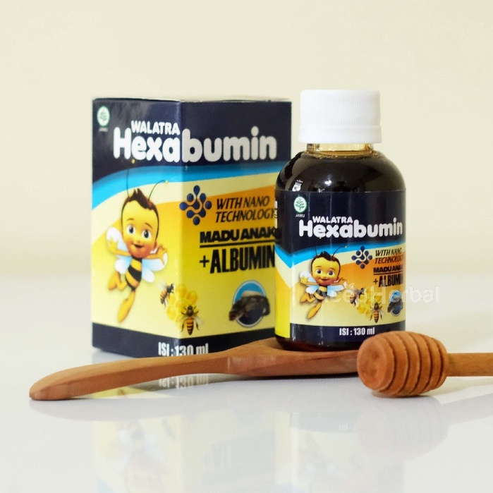 Walatra Hexabumin Solusi Atasi Sembelit dan Mudah Ngompol Ompol Lancarkan Saluran Pencernaan Anak Isi 130 Ml Ekstrak Ikan Gabus Plus Madu Pegagan dan Temulawak Original BPOM dan Halal MUI