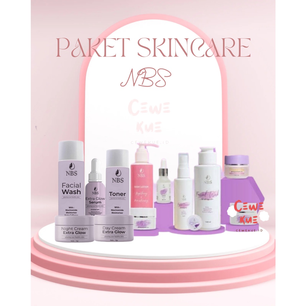 (CEWEKUE) nbs extra glow - nbs skincare original - skincare paket set wajah nbs - noni beauty skin s
