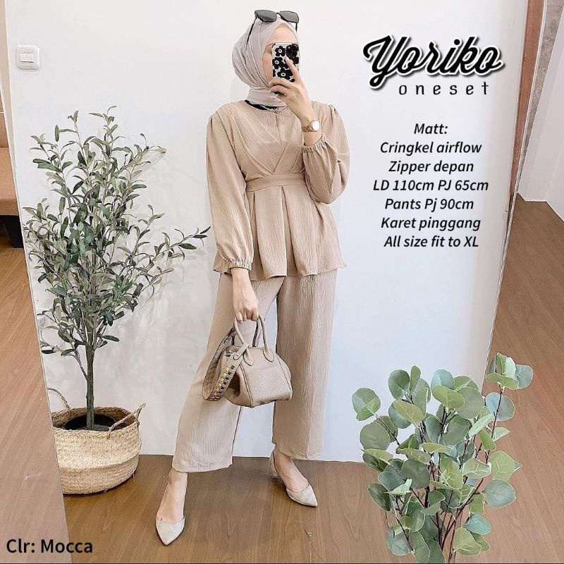 One Set Yoriko Setelan Wanita Setelan Wanita Kekinian Set Wanita Set Ootd Ootd Kekinian
