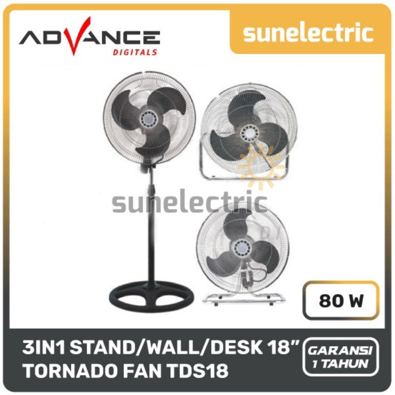 Kipas Angin Besi 3in1 18 inch  / Tornado Fan 3in1 18inch (Garansi 1thn)