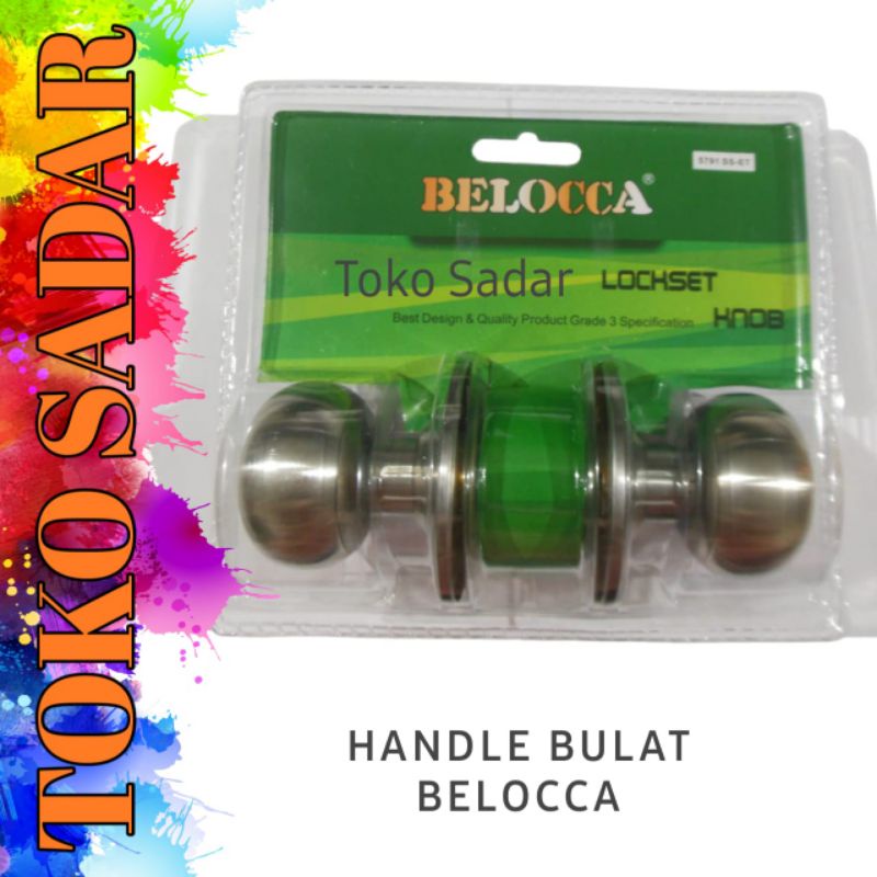 belocca handle bulat kamar mandi handle pintu kamar