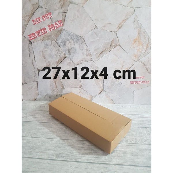 

Kardus / Box / uk 27x12x4 cm / kotak karton packing polos baru ST