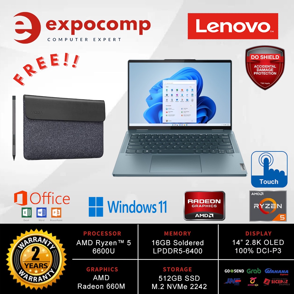 LENOVO YOGA 7 14ARB7 1CID RYZEN 5 6600U 16GB 512GB WIN11 BLUE