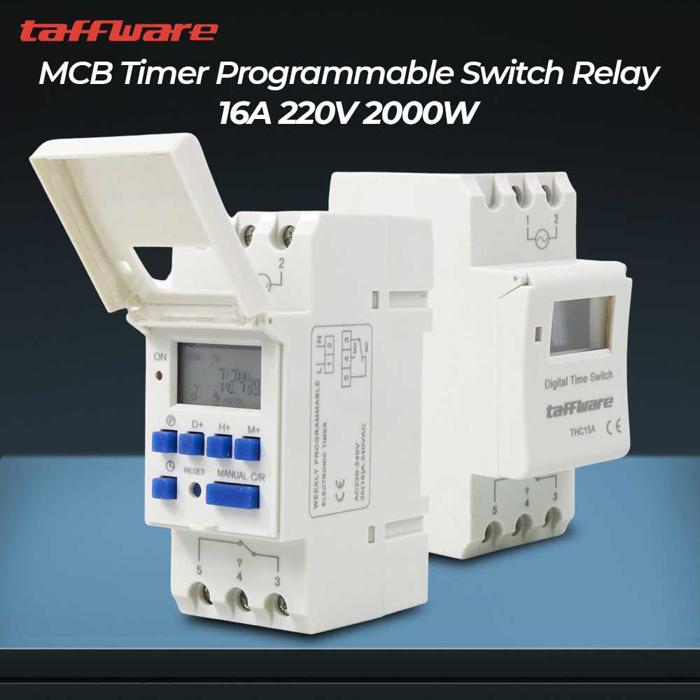 Jual MCB Timer Otomatis / MCB Timer Programmable Switch Relay 16A 220V