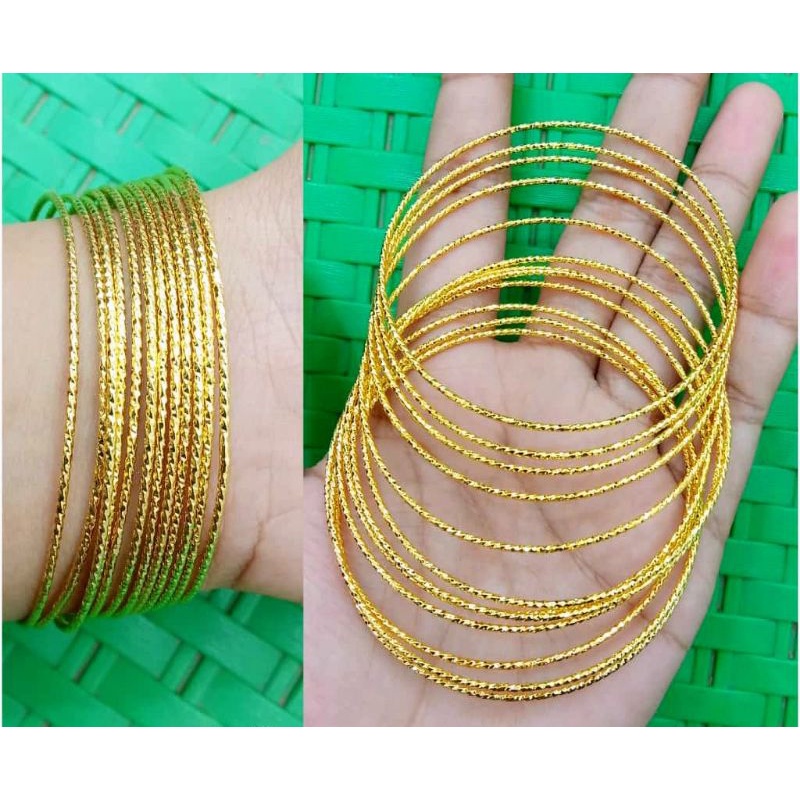 gelang keroncong isi 12 @1gram emas muda