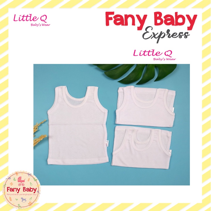 LITTLE QUEEN KAOS DALEM POLOS PUTIH 3PCS -SINGLET