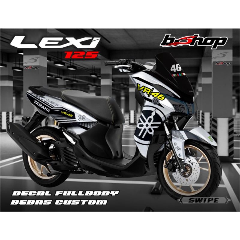Stiker Decal Motor Yamaha Lexi Putih Full Body