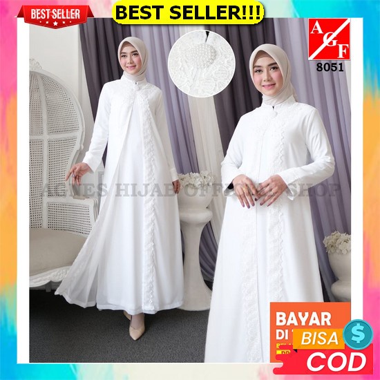 Zulia Maxi Dress Gamis Wanita Terbaru Bahan Rayon ( Bisa Cod ), Gamis Wanita Terbaru 2022 Kekinian V