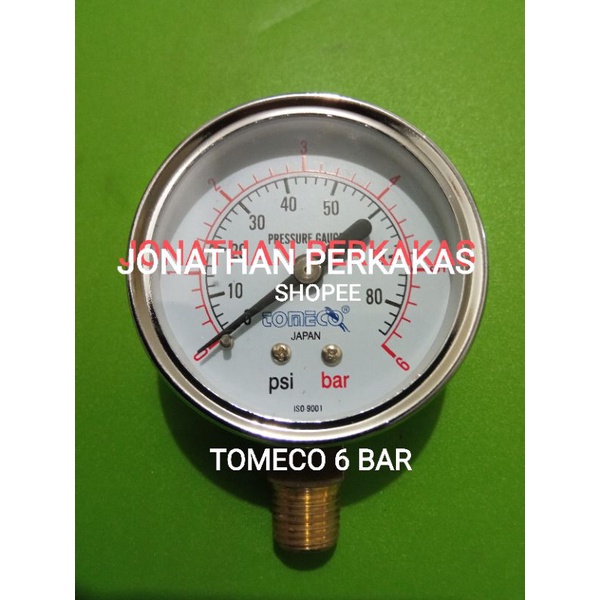 tomeco pressure gauge 6 bar