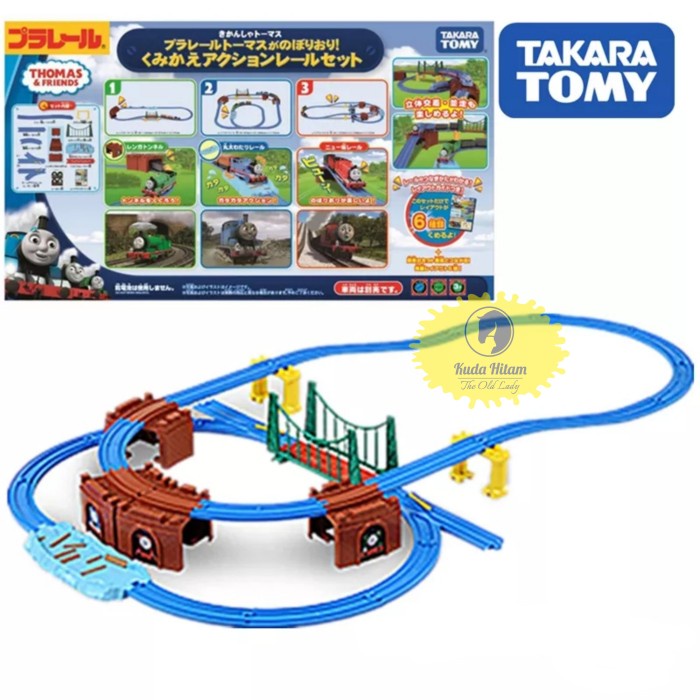 Takara Tomy Plarail Thomas Climbing Recombination Action Rail Set Track Jalur Kereta