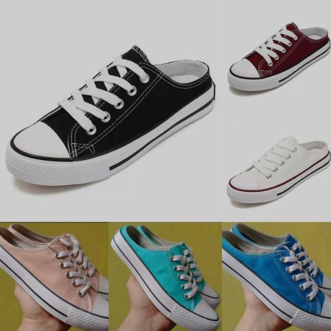 sepatu sandal sneakers converse all star wanita/pria slip on terlaris