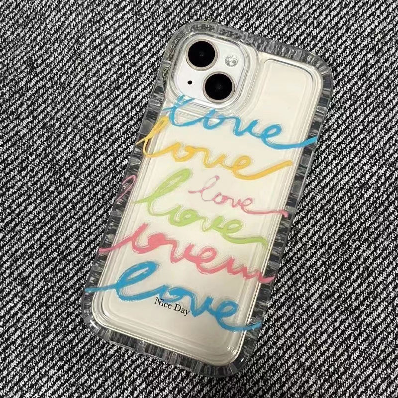 Soft Case Silikon TPU Transparan Motif Hati Untuk IPhone 14 13 12 11 Pro XS Max XR X 8 7 6 6S Plus