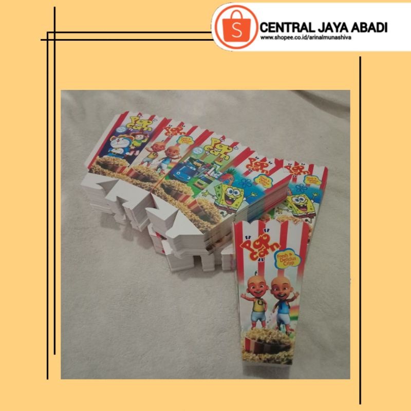 

100 LEMBAR KERTAS POPCORN 12 × 6 BAHAN IVORY PUTIH HIGH QUALITY DUS POP CORN BOX POPCORN KOTAK POPCORN KEMASAN POP CORN PRODUK TERBARU KUALITAS TERBAIK | CENTRAL JAYA ABADI 5850