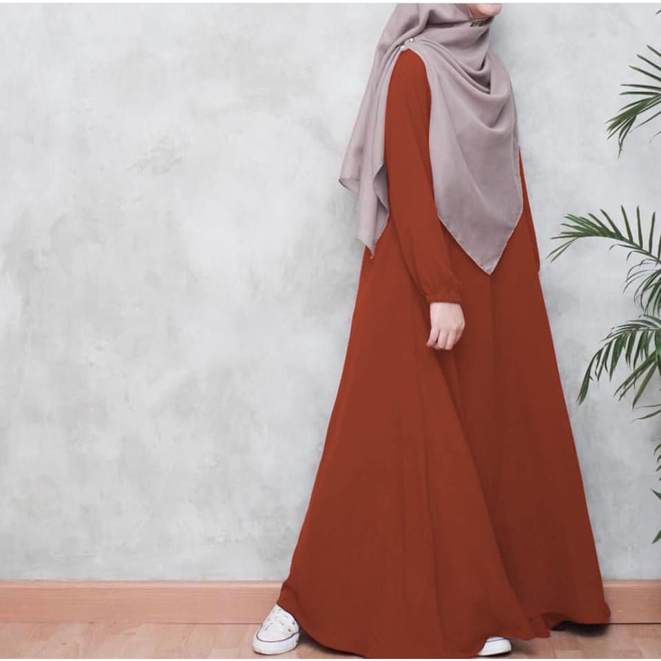 NEW ARRIVAL Gamis Polos Simpel Dress Polos Gamis Terbaru | Size S M L XL XXL | Matt Syakila HQ Dress Muslimah Casual Abaya Basic Gamis Kekinian