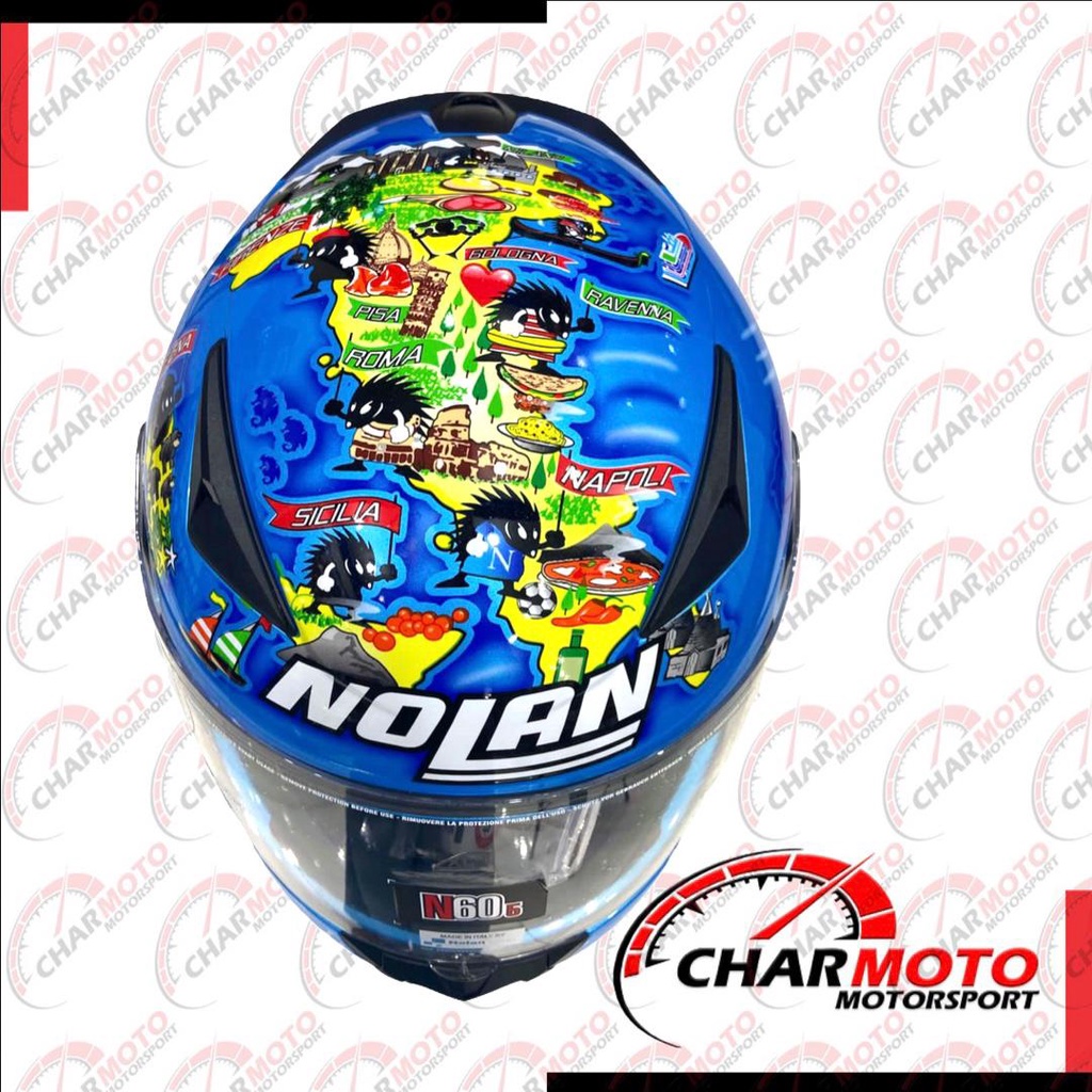 Helm/Helmet NOLAN N60.5 N605 Tipe Melandri Italy Blue Original Nolan SNI - Charmoto